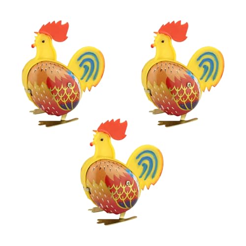 Klaisy 3pcs Vintage Windup Rooster Tinplate Spielzeugmodell Hühnerfigur Uhren Spielzeug Perfekt Für Home Dekore Und Schreibtischverzierung Klaisy 3pcs Vintage Windup Rooster Tinplate Spielzeugmodell Hühnerfigur Uhren Spielzeug Perfekt Für Home Dekore Und Schreibtischverzierung von Klaisy
