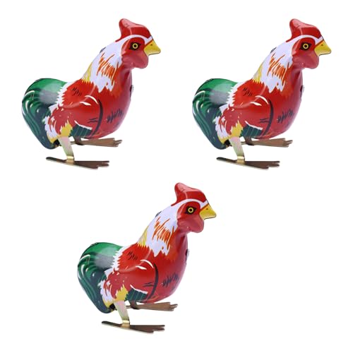 Klaisy 3pcs Vintage Windup Rooster Tinplate Spielzeugmodell Hühnerfigur Uhren Spielzeug Perfekt Für Home Dekore Und Schreibtischverzierung Klaisy 3pcs Vintage Windup Rooster Tinplate Spielzeugmodell Hühnerfigur Uhren Spielzeug Perfekt Für Home Dekore Und Schreibtischverzierung von Klaisy