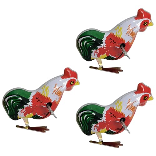 Klaisy 3pcs Vintage Windup Rooster Tinplate Spielzeugmodell Hühnerfigur Uhren Spielzeug Perfekt Für Home Dekore Und Schreibtischverzierung Klaisy 3pcs Vintage Windup Rooster Tinplate Spielzeugmodell Hühnerfigur Uhren Spielzeug Perfekt Für Home Dekore Und Schreibtischverzierung von Klaisy