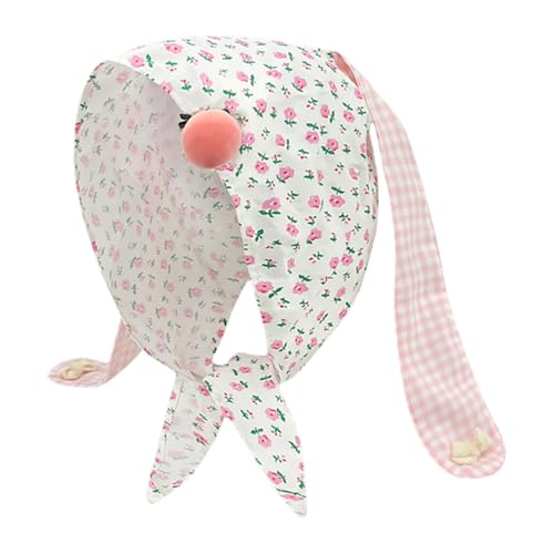 Klaisy Bandana mit Blumendruck, Kaninchenohren, stilvoller Hut, leichte Baumwolle, Haarabdeckung für Outdoor-Veranstaltungen, Kostümpartys, Partys, Themenohren, Zubehör Klaisy Bandana mit Blumendruck, Kaninchenohren, stilvoller Hut, leichte Baumwolle, Haarabdeckung für Outdoor-Veranstaltungen, Kostümpartys, Partys, Themenohren, Zubehör von Klaisy