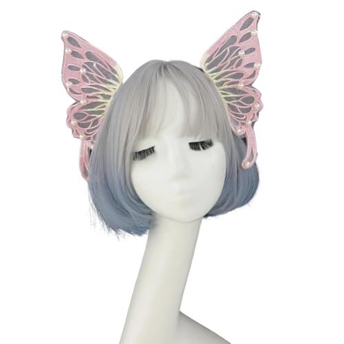 Klaisy Haarschmuck mit Barockperlen und Perlen, zarter Haarschmuck, Netzstruktur für Renaissancen, Cosplay, Fotografie, Schmetterling, Blume, Kopfschmuck, Renaissance-Accessoire Klaisy Haarschmuck mit Barockperlen und Perlen, zarter Haarschmuck, Netzstruktur für Renaissancen, Cosplay, Fotografie, Schmetterling, Blume, Kopfschmuck, Renaissance-Accessoire von Klaisy