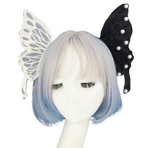 Klaisy Haarschmuck mit Barockperlen und Perlen, zarter Haarschmuck, Netzstruktur für Renaissancen, Cosplay, Fotografie, Schmetterling, Blume, Kopfschmuck, Renaissance-Accessoire Klaisy Haarschmuck mit Barockperlen und Perlen, zarter Haarschmuck, Netzstruktur für Renaissancen, Cosplay, Fotografie, Schmetterling, Blume, Kopfschmuck, Renaissance-Accessoire von Klaisy