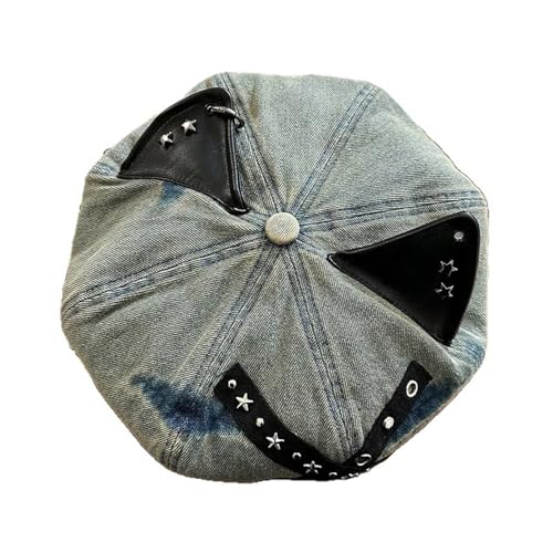 Klaisy Retro-Katzenohr-Hut mit Nieten-Design, verstellbare Baumwollkappen für Damen und Herren, Unisex, Alltagskleidung, Party, Kostüm, Zubehör, Vintage-Katzen-Ohrkappen Klaisy Retro-Katzenohr-Hut mit Nieten-Design, verstellbare Baumwollkappen für Damen und Herren, Unisex, Alltagskleidung, Party, Kostüm, Zubehör, Vintage-Katzen-Ohrkappen von Klaisy
