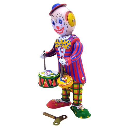 Vintage Tinplate Clown Schlagzeuger Figur Spielzeug Für Kinder Und Erwachsene Nostalgische Windup Modellfigur Büro Home Desk Ornament Vintage Tinplate Clown Schlagzeuger Figur Spielzeug Für Kinder Und Erwachsene Nostalgische Windup Modellfigur Büro Home Desk Ornament von Klaisy