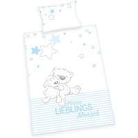 Herding 2485919063 - Baby Best Bettwäsche-Set, Cotton, Blau, 40 x 60 cm, 100 x 135 cm von Klaus Herding GmbH