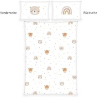 Herding 2685359063 - babybest® Flanell-Bettwäsche, Little Friends, Baumwolle, 40x60/100x135 cm von Klaus Herding GmbH