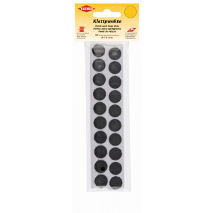 Kleiber selbstklebende Velcro-Punkte Schwarz Ø16mm - 40 Stk von Kleiber