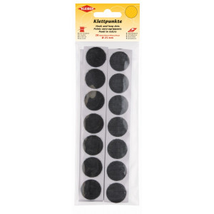 Kleiber selbstklebende Velcro-Punkte Schwarz Ø25mm - 28 Stk von Kleiber