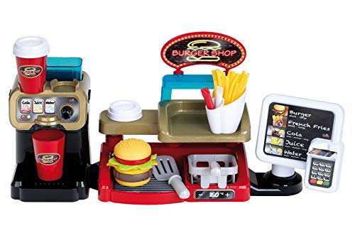 Theo Klein 7307 Burger Shop I Burger mit Stecksystem I Zubehör I EC-Karte und Lesegerät mit Sound I Maße: 52 cm x 14 cm x 23 cm I Spielzeug für Kinder ab 3 Jahren von Theo Klein