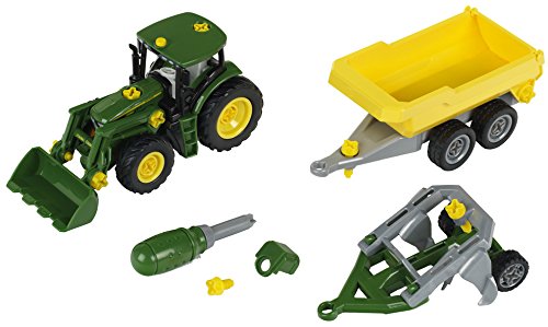 Theo Klein 3904 John Deere Traktor mit Kippmuldenanhänger und Pflug von Theo Klein