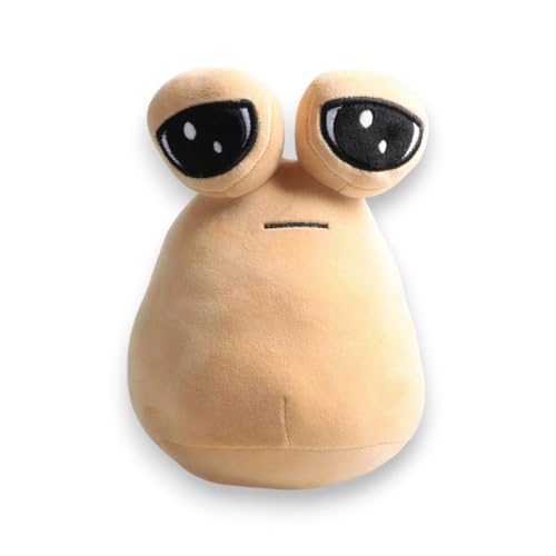 Klikkopers® - Alien Pou Kuscheltier - 23 cm - Kawaii Kuschel- Erbliches Plüschtier - Squish Plüschtier - Alien Poo Kuscheltier - My Pet Alien Pou - Kawaii Kissen - Retro Gaming Plüsch von Klikkopers