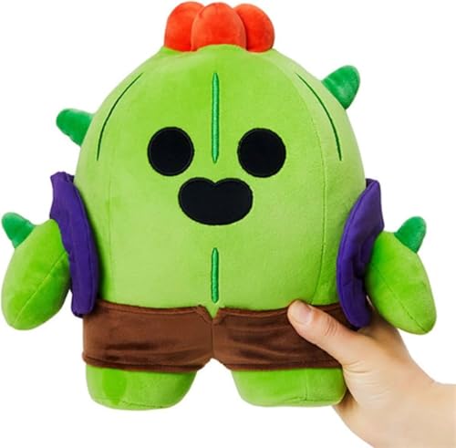 Klikkopers Brawl Stars Kuscheltiere, Brawl Stars Leon Kuscheltier, Brawl-Stars Plüschpuppe, Brawl-Stars Figuren, Brawl-Stars Plüschtiere, Brawl-Stars Plushies, Weihnachten Kleine Geschenke (Spike) von Klikkopers