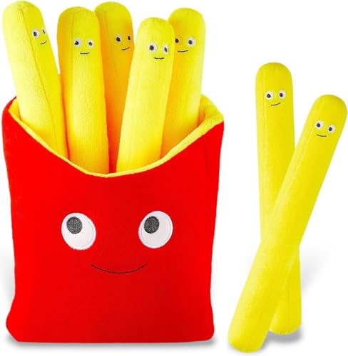 Klikkopers Plüschpuppe, Cartoon Simulation Pizza Pommes Frites Design Sofa Kissen Gefüllte Plüschpuppe, Weihnachten kleine Geschenke (30cm) von Klikkopers