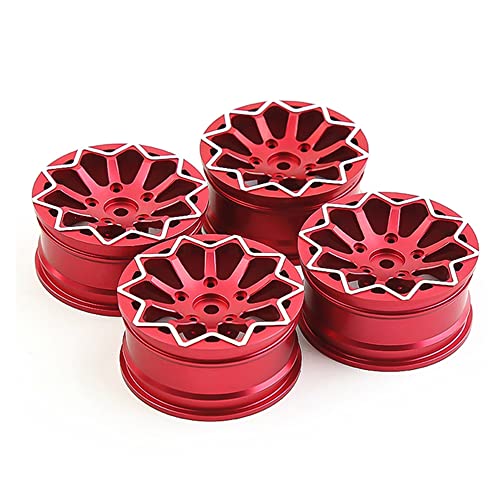 Kliplinc 4 St¨¹Cke Metall 10 Speichen 52 MM Felge f¨¹r 1/10 RC auf Road Drift Auto RedCat SAKURA Teile,C von Kliplinc