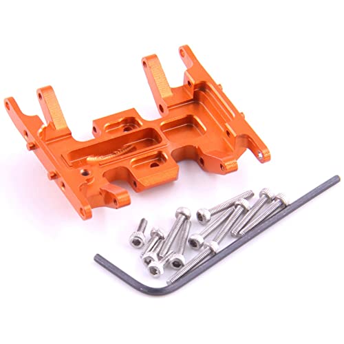 Kliplinc F¨¹R Axial SCX24 90081 1/24 RC Crawler Auto Metall Getriebehalterung Basis Getriebehalter Skid Plate Upgrade Teile,Orange von Kliplinc