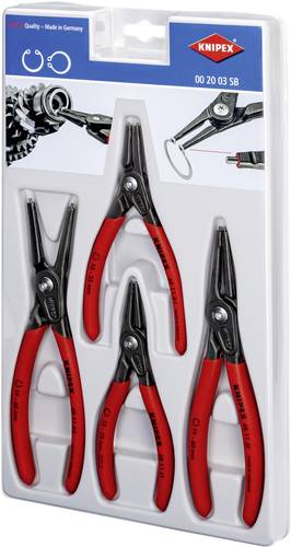 Knipex 00 20 03 SB Seegeringzangen-Set Passend für (Seegeringzangen) Außen- und Innenringe 12-25 m von Knipex