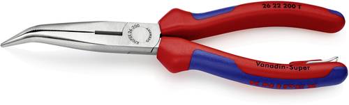 Knipex 26 22 200 T Werkstatt Flachrundzange 40° gebogen Vanadium Elektrostahl 200mm von Knipex