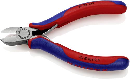 Knipex 76 22 125 Elektronik- u. Feinmechanik Seitenschneider ohne Facette 125mm von Knipex