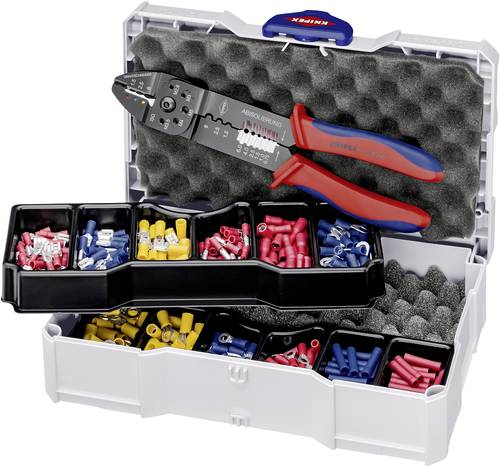 Knipex 97 90 26 Crimpzangen-Set 301teilig Isolierte Kabelschuhe, Isolierte Steckverbinder 1.5 bis 6m von Knipex