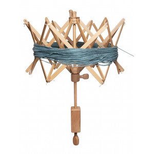 KnitPro Natural Garnwickler Schirmhaspel Birke Natur Ø48cm - 71cm von KnitPro