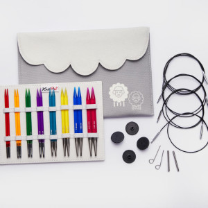 KnitPro Trendz Austauschbare Acryl Rundstricknadel Set 60-80-100 cm 3, von KnitPro