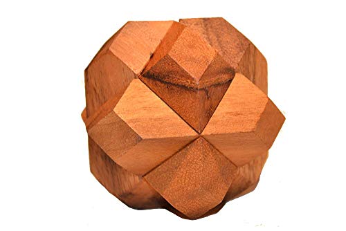 Angeless Star, Designer 3D Holzpuzzle mit 6 Teilen, IQ Test, Knobelholz IQ Puzzle, Brain Teaser, Teufelsknoten, Interlock Puzzle, Locking Puzzle, Wooden Toy, Knobelspiel, Knobelbox, von Knobelholz.de