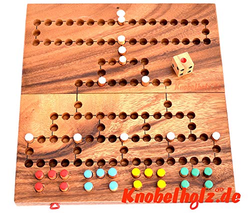 Barricade Blockade Board medium Holz Klappbrett Knobelholz strategisches Würfelspiel für 4 Spieler Blokaden Kinderspiel medium Brettspiel, Gesellschaftsspiel von Knobelholz.de