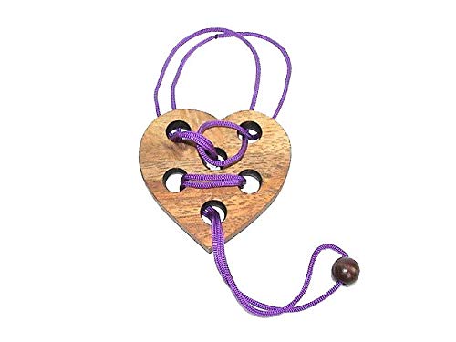 Heart Puzzle EIN schönes Schnurpuzzle mit Herz aus Holz, Knobelholz Geschenkidee für verliebte, Puzzle, Holzpuzzle, Knobelspiel, Knobelbox, IQ Puzzle, Brain Taeser, Teen Puzzle, von Knobelholz.de