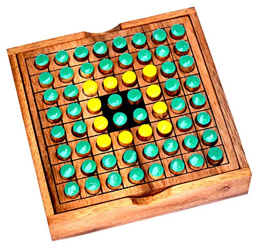 Othello Obversi Box Large Knobelholz Obversi Strategiespiel, Umdreh Stein, Wende Stein, Brettspiel als Reiseversion für Kinder und große Spieler von Knobelholz.de