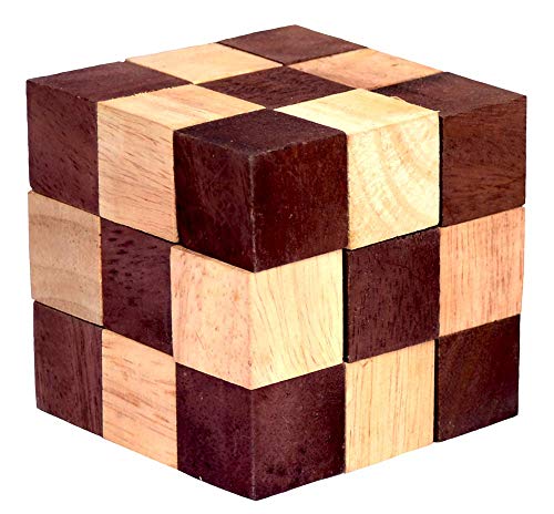 Snake Cube Large, Schlangenwürfel braun Large Würfelschlange Knobelholz Puzzle IQ Puzzle Cobra Cube, Snake Cube 3x3x3 Brain Teaser IQ Test 3D Puzzle Kinderpuzzle Holzspielzeug Snake Cube Large, Schlangenwürfel braun Large Würfelschlange Knobelholz Puzzle IQ Puzzle Cobra Cube, Snake Cube 3x3x3 Brain Teaser IQ Test 3D Puzzle Kinderpuzzle Holzspielzeug von Knobelholz.de
