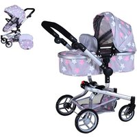 Knorrtoys 90944 - Kombi-Puppenwagen Boonk Star Grey Pink, mit Zubehör, umbaubar, Schieberhöhe: 45-82cm Knorrtoys 90944 - Kombi-Puppenwagen Boonk Star Grey Pink, mit Zubehör, umbaubar, Schieberhöhe: 45-82cm von Knorrtoys