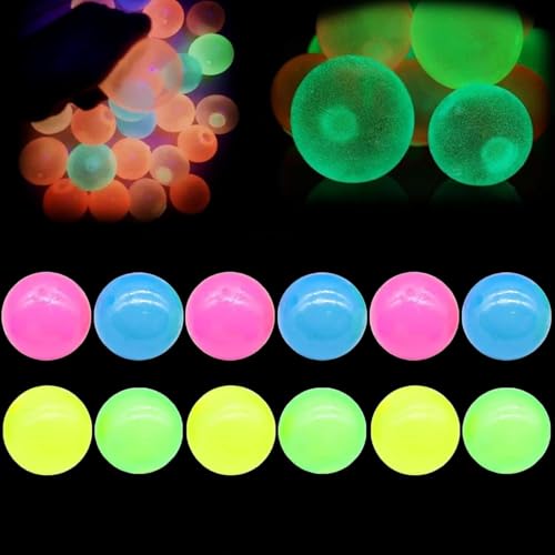 12PCS Glorbs Bälle, Im Dunkeln Leuchtende Deckenbälle, Leuchtende Klebrige Bälle,mit Glimmers-stressabbau und schrecklichem Stress, für Erwachsene mit Autismus und für Kinder mit Autismus von Knowlife