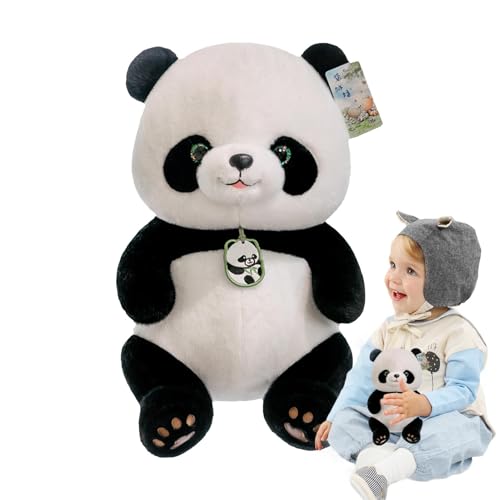 Knowlife Gefülltes Panda Plüschspielzeug, Panda Plüschspielzeug,Niedliche sensorische weiche Panda -Spielzeug - Weiches Tier umarmt Puppe Schönes Puppenkissen für Schlafzimmersofa von Knowlife