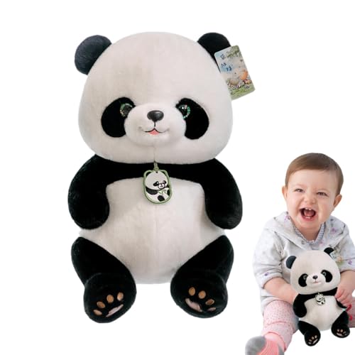 Knowlife Plüschpanda gefülltes Tier, niedliches Panda -Stofftier - Schönes weiches Panda -Spielzeugkissen - Weiche Tiertisch Ornament Puppe für Kindergeburtstagszimmerdekoration von Knowlife