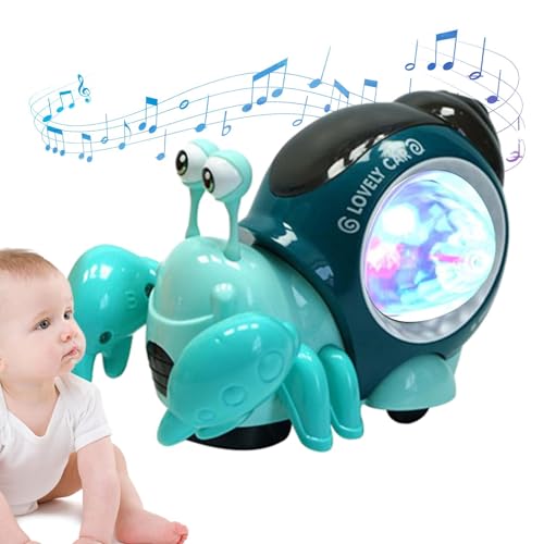 Luminous Snail Toy, 2025 Upgrade Electric Snail Toy Tummy Times Crawling Snail Toys Musical Toys with Light-up Music, Electric Musical Schnecke Spielzeug für Wilde Tiere, Interactive Sensory Toy Gift von Knowlife