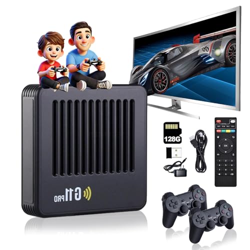 Retrowave G11 Pro, G 11 Pro Retro Console, 4k HD G11 Pro Konsole, Retro Wave G11 Pro, Retrowave G11 Pro 100000 Spiele, Plug & Play Video Games with 2/4 Wireless Dual Controllers (128G+2 Controllers) Retrowave G11 Pro, G 11 Pro Retro Console, 4k HD G11 Pro Konsole, Retro Wave G11 Pro, Retrowave G11 Pro 100000 Spiele, Plug & Play Video Games with 2/4 Wireless Dual Controllers (128G+2 Controllers) von Knubbuf
