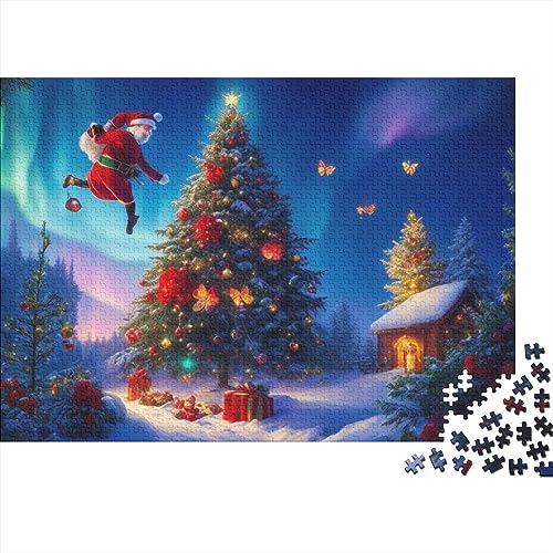 1000 Teile Puzzle Weihnachtsstadt für Erwachsene Heiligabend Aurora Dauerhafte Herausforderungsstufe: hart von KoNsev