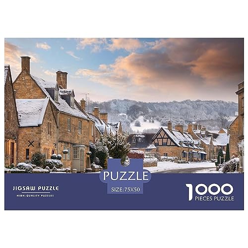 1000 Teile Puzzle Weihnachtsstadt für Erwachsene Weihnachtshaus Langlebige Herausforderungsstufe: hart von KoNsev