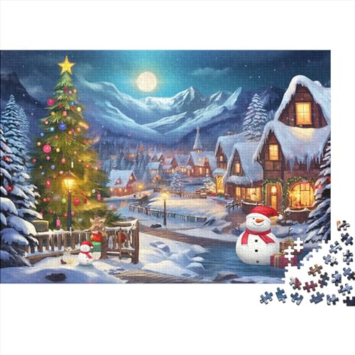 1000 Teile Puzzlespiel Weihnachtshaus für Erwachsene Weihnachtsstadt Pädagogische Unmögliche Herausforderungen von KoNsev