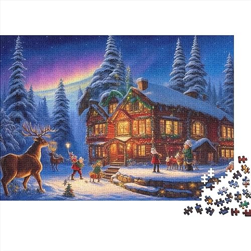 1000 Teile Puzzlespiel Weihnachtsstadt für Erwachsene Heiligabend Aurora Langlebige Lernspiele Herausforderungsstufe: hart von KoNsev