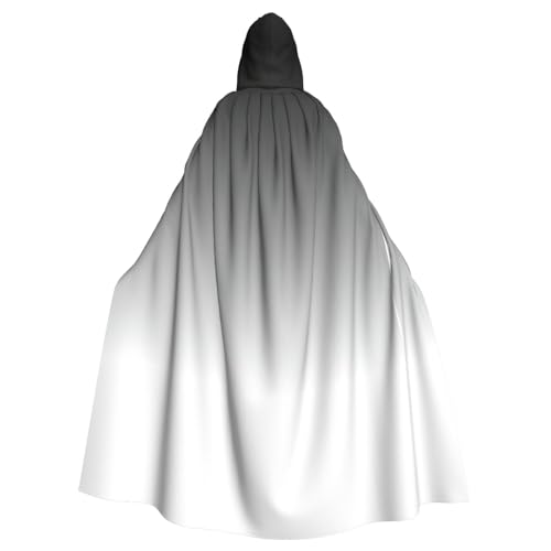 150 cm Kapuzenumhang, Unisex, Halloween-Umhang für Teufel, Hexe, Zauberer, Halloween, Weihnachten, Cosplay, Weiß bis Schwarz von KoNsev