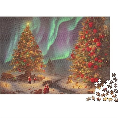 300 Teile Puzzle Weihnachtsstadt für Erwachsene Heiligabend Aurora Dauerhafte Herausforderungsstufe: hart von KoNsev