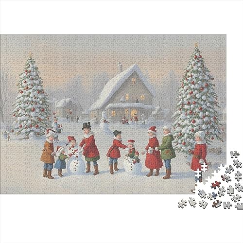 300 Teile Puzzle Weihnachtsstadt für Erwachsene Heiligabend Aurora Dauerhafte Herausforderungsstufe: hart von KoNsev