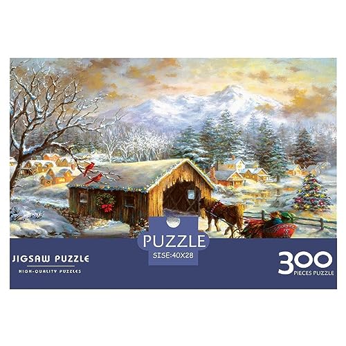 300 Teile Puzzle Weihnachtsstadt für Erwachsene Weihnachtshaus Langlebige Herausforderungsstufe: hart von KoNsev