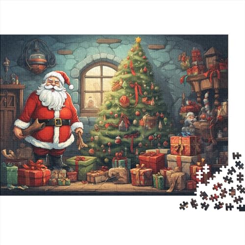 300 Teile Puzzlespiel Weihnachtsstil für Erwachsene Weihnachtsmann Langlebige Lernspiele Herausforderungsstufe: hart von KoNsev