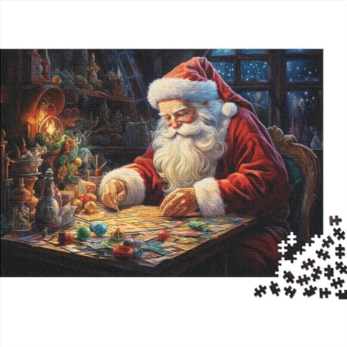 300 Teile Puzzlespiel Weihnachtsstil für Erwachsene Weihnachtsmann Pädagogische Unmögliche Herausforderungen von KoNsev