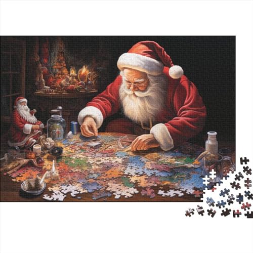 300 Teile Puzzlespiel Weihnachtsstil für Erwachsene Weihnachtsmann Pädagogische Unmögliche Herausforderungen von KoNsev