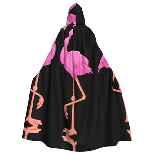 Cartoon Flamingo Kapuzenumhang Halloween Mittelalter Kostüm Erwachsene Cosplay Langer Umhang für Damen und Herren von KoNsev