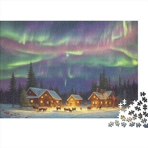 Christmas Town 300 Teile Heiligabend Aurora Puzzle für Erwachsene Puzzles 300 Teile, Impossible Challenges von KoNsev