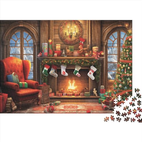 Christmas Town 300 Teile Puzzle für Erwachsene 300 Teile Weihnachtshaus Erwachsene Puzzles Familienspiele Unmögliche Herausforderungen von KoNsev